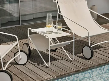 Poul Table sivupöytä - White-off white, 72x44 cm - Brafab