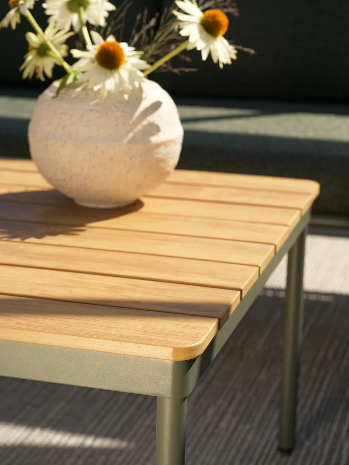 Reno sohvapöytä, Nordic green-natural wood, 110x70 cm Brafab