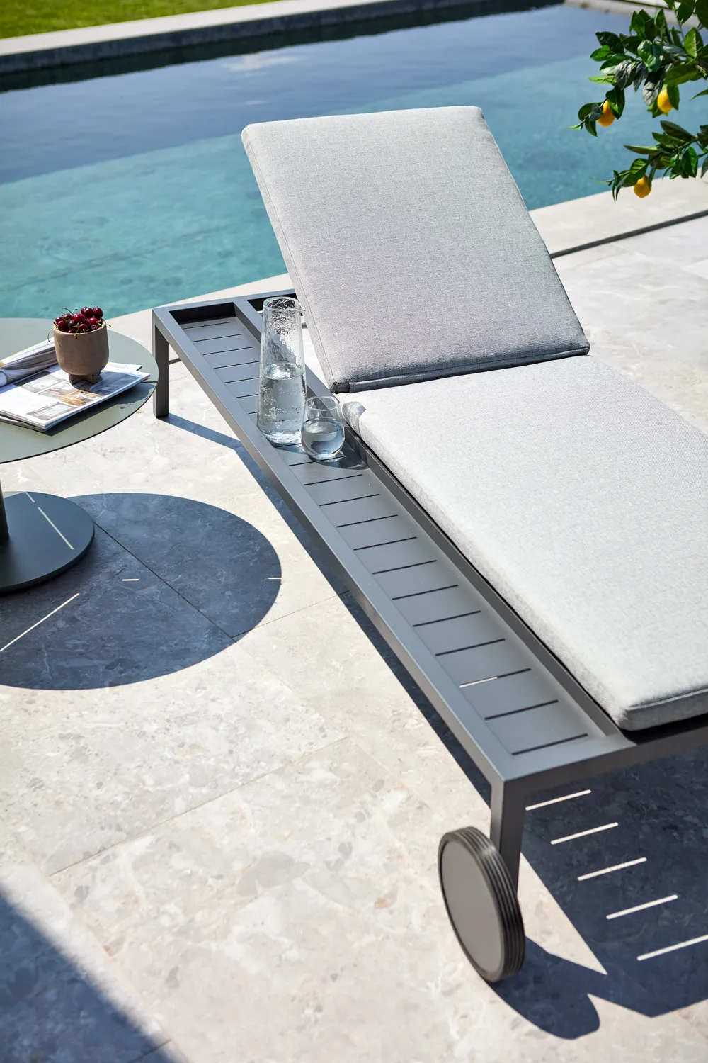 Samvaro leposohva 218x92 cm, Antrasiitti–pearl grey Brafab