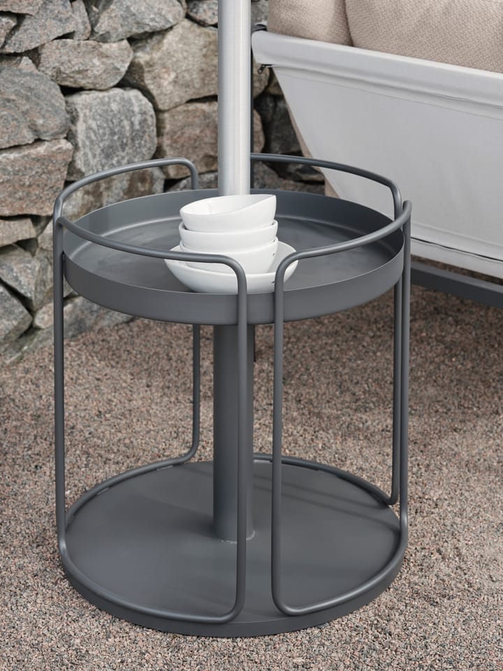 Shady sivupöytä ja aurinkovarjonjalka, Anthracite Brafab