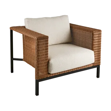 Shell lounge-nojatuoli - Teddy rice-musta - Brafab