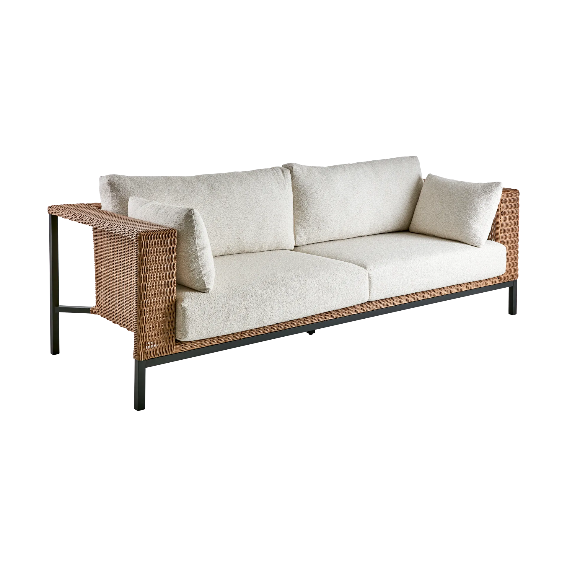 Shell sohva, Teddy rice-musta Brafab