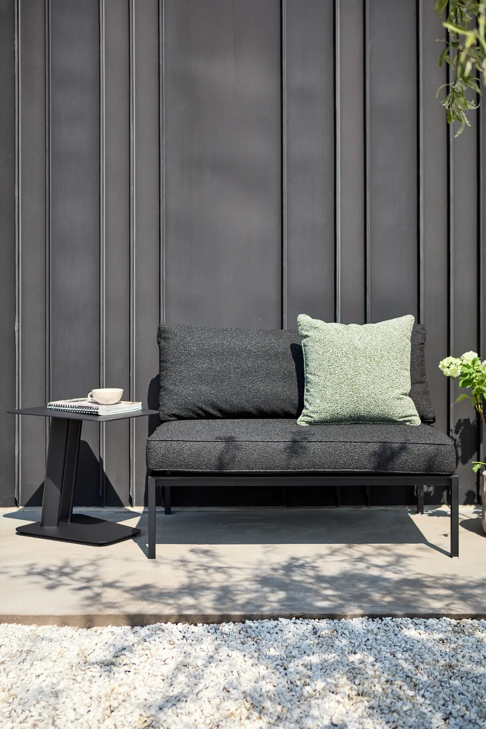 Upper moduulisohva, Musta teddy black, keskiosa Brafab