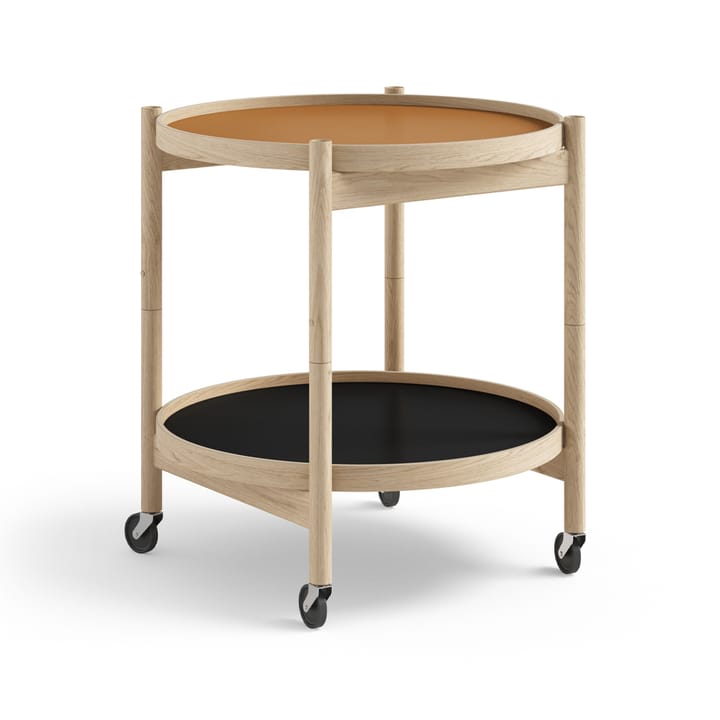Bølling Tray Table model 50 -rullapöytä - Clay, käsittelemätön tammirunko - Brdr. Krüger