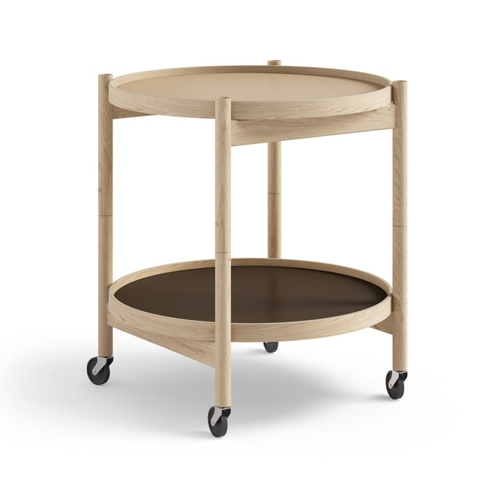 Bølling Tray Table model 50 -rullapöytä - Earth, käsittelemätön tammirunko - Brdr. Krüger