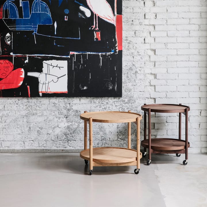 Bølling Tray Table model 60 rullapöytä, Base, käsittelemätön tammirunko Brdr. Krüger