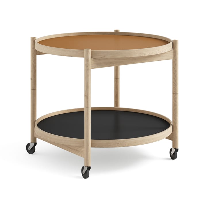 Bølling Tray Table model 60 rullapöytä - Clay, käsittelemätön tammirunko - Brdr. Krüger