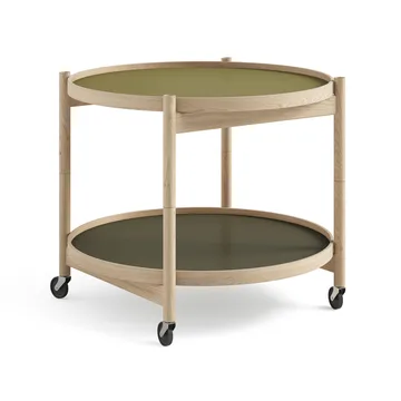 Bølling Tray Table model 60 rullapöytä - Leaf, käsittelemätön tammirunko - Brdr. Krüger