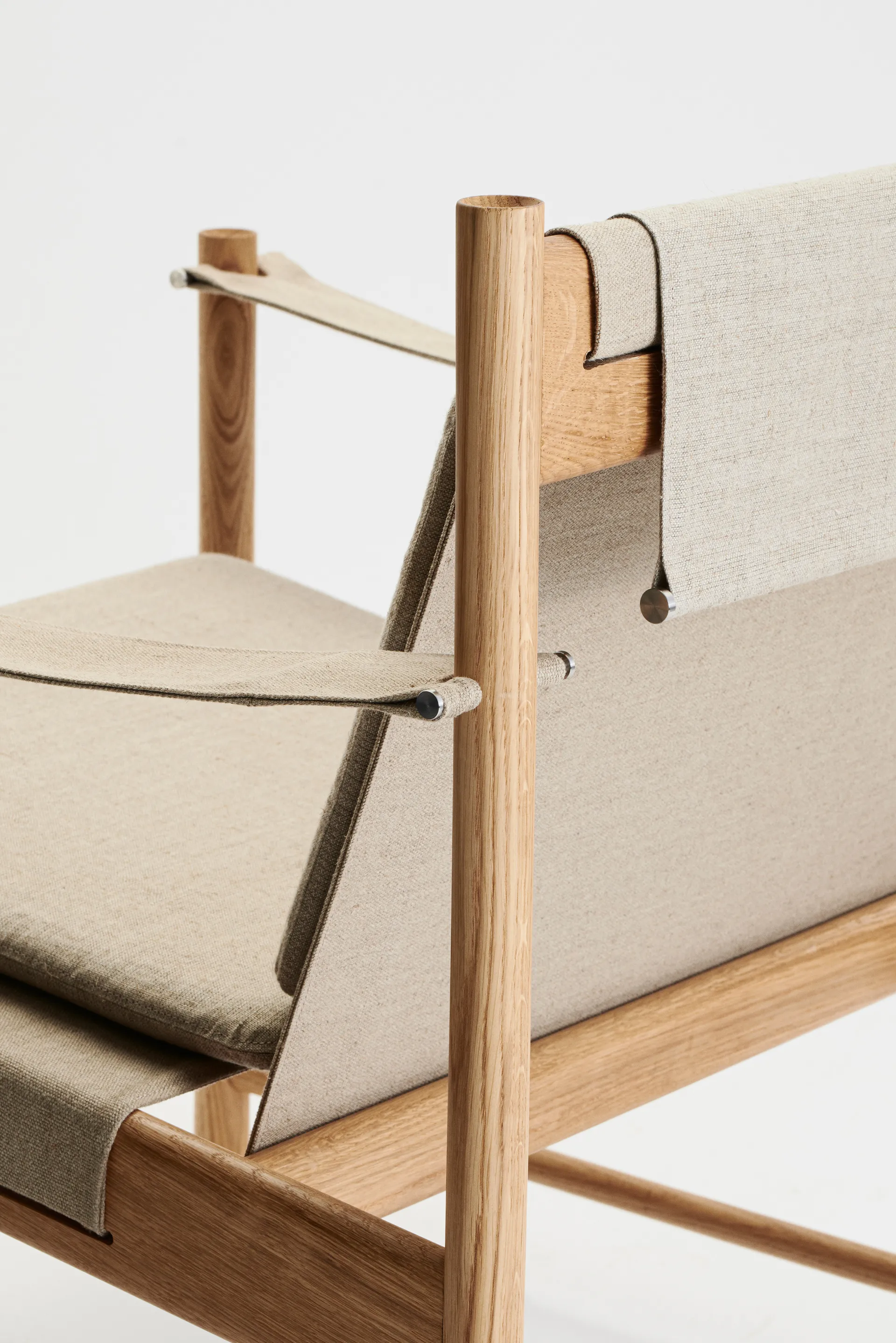 HB loungetuoli, Öljytty tammi-canvas luonnonvärinen Brdr. Krüger