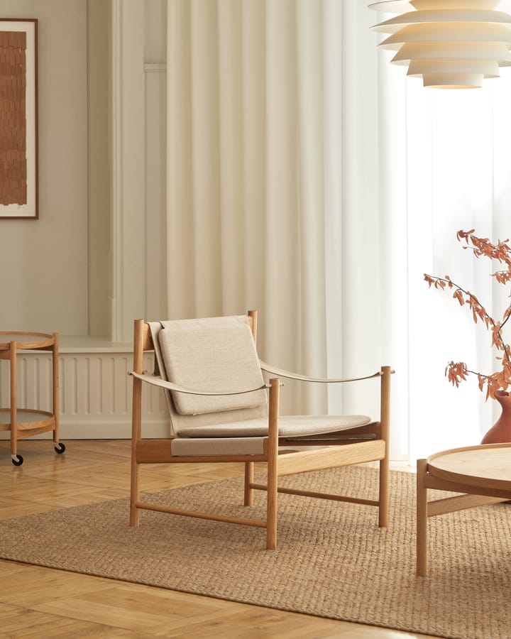 HB loungetuoli, Öljytty tammi-canvas luonnonvärinen Brdr. Krüger