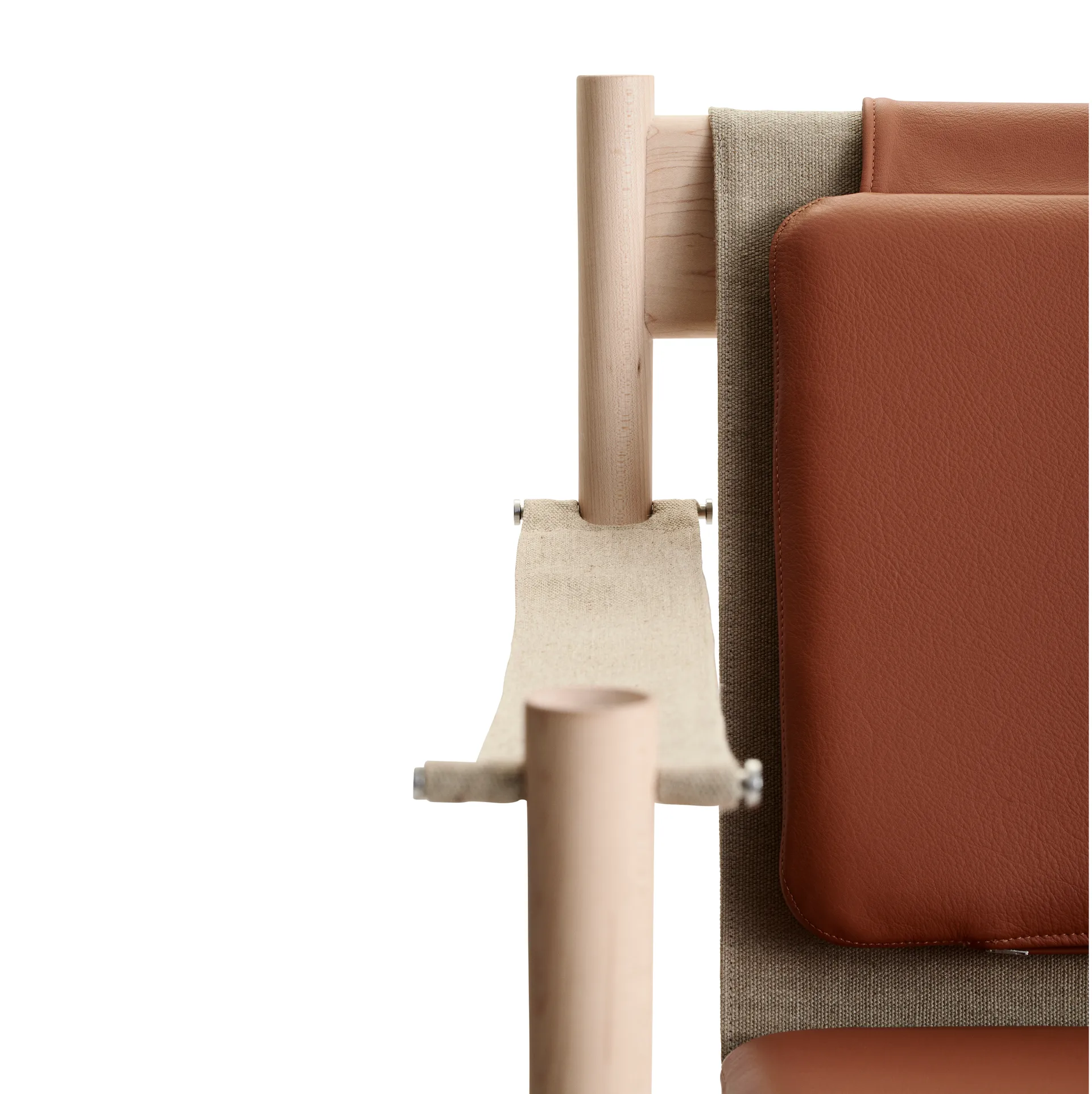 HB loungetuoli, Valkoöljytty vaahtera-nahka brandy Brdr. Krüger