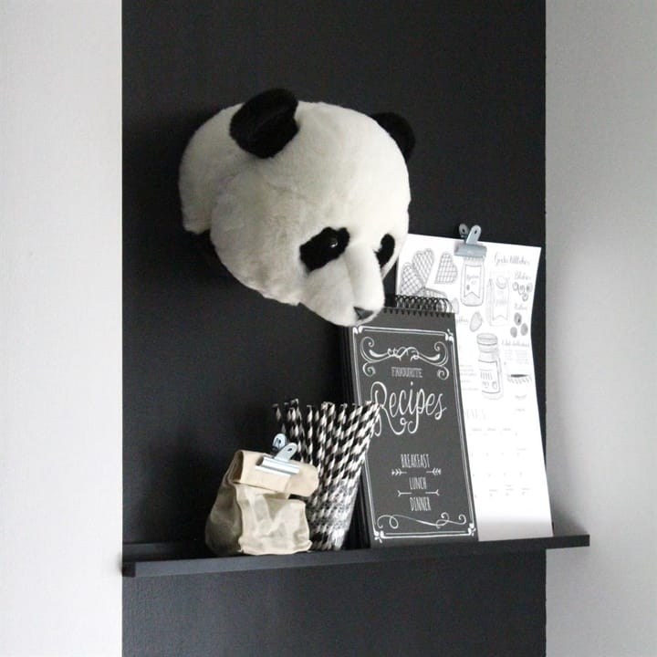 Pandapehmolelun pää seinälle, panda Brigbys
