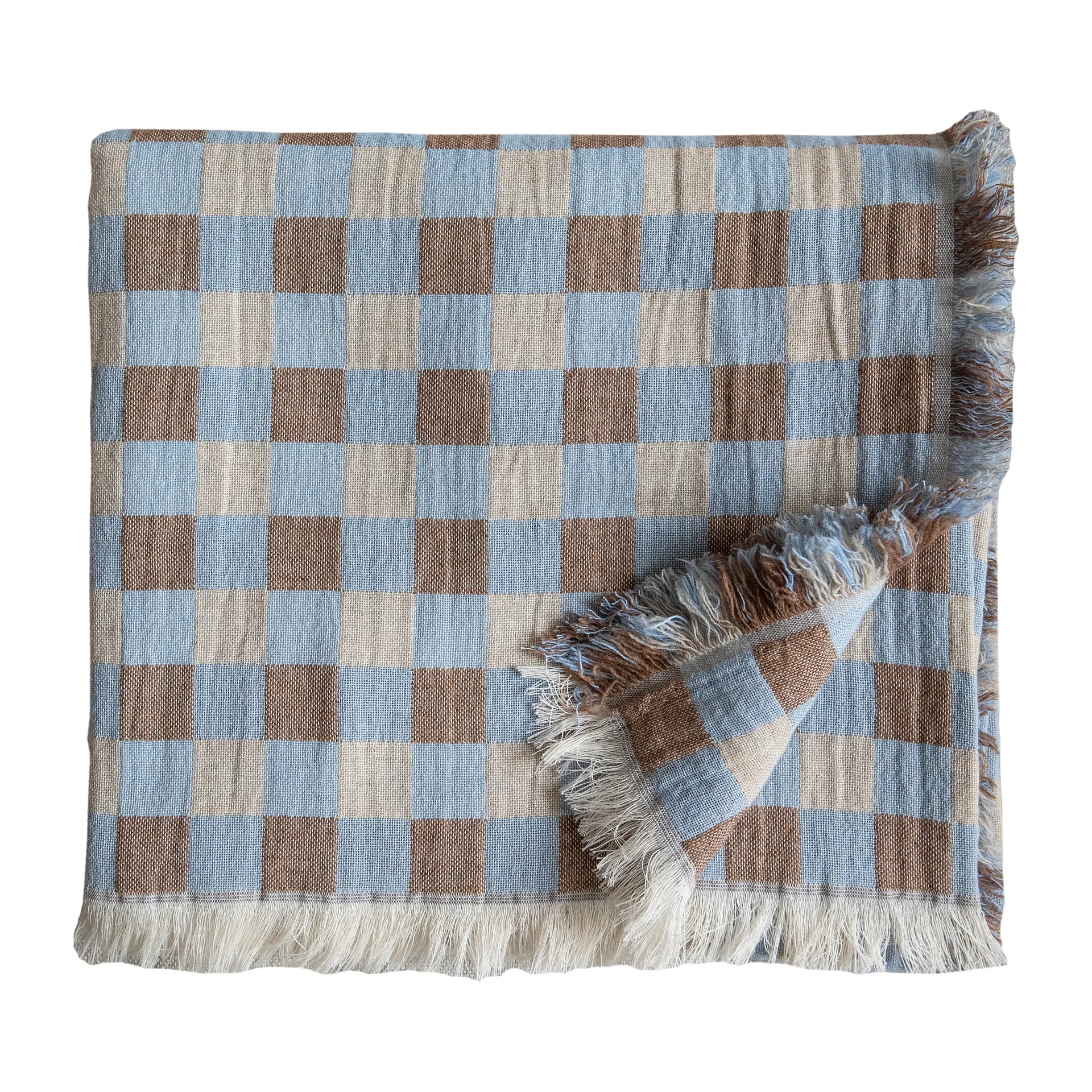 Poppy villapeite 130 x 170 cm, Sininen Brita Sweden