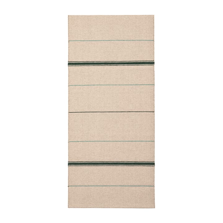 Trapeze matto emerald (cremevalkoinen-vihreä) - 80x300 cm - Brita Sweden