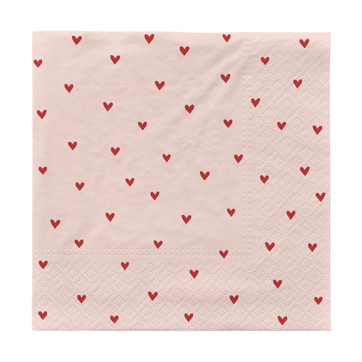 Amor lautasliinat 33x33 cm 20-pack - Pehmeä vaaleanpunainen-punainen - Broste Copenhagen