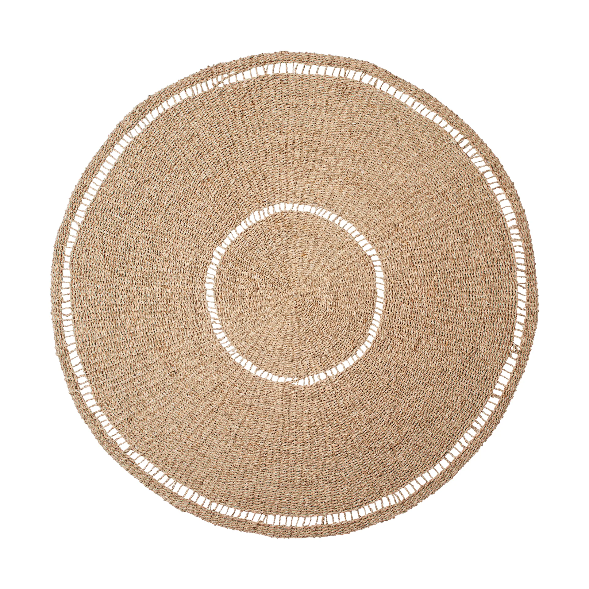 Anina matto meriruoho Ø 120 cm, Natural Broste Copenhagen