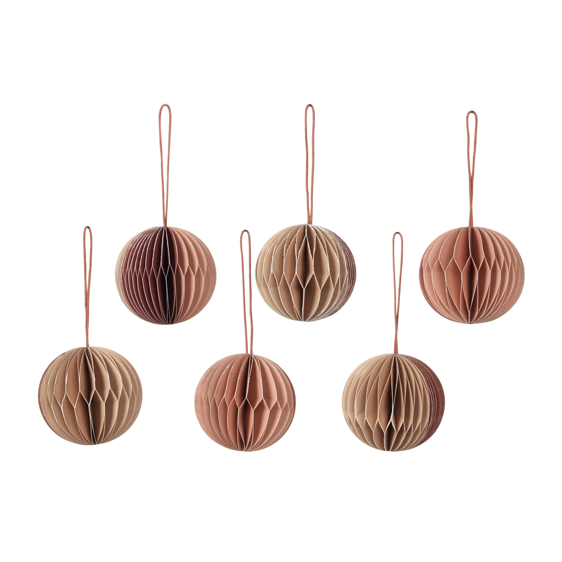 Ball joulukoriste honeycomb Ø5 cm 6 osaa, Multi/pink Broste Copenhagen