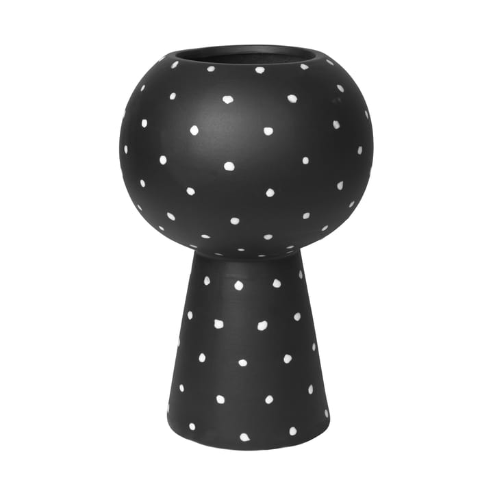 Bella jalallinen keramiikkamaljakko 35 cm, Turkish coffee black Broste Copenhagen
