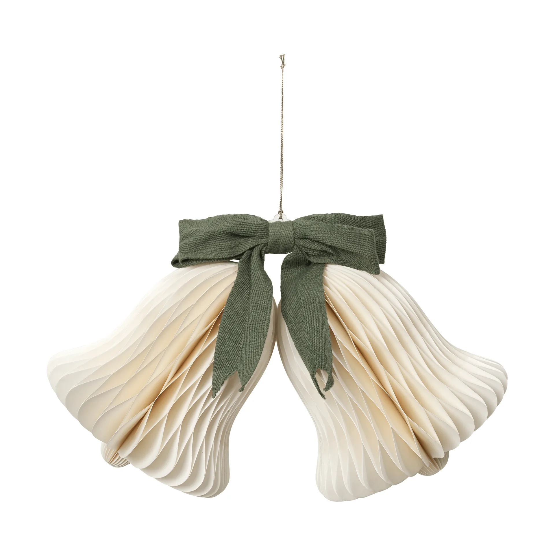 Broste Copenhagen Chime-kello joulukoriste Off White-Grape Leaf Green