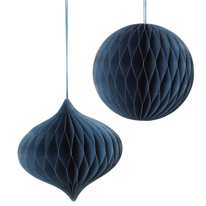 Christmas mix -joulupallo-joulukoriste, 2-pakkaus - Orion blue - Broste Copenhagen