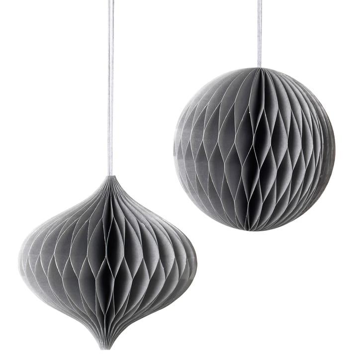 Christmas mix -joulupallo-joulukoriste, 2-pakkaus - Silver - Broste Copenhagen