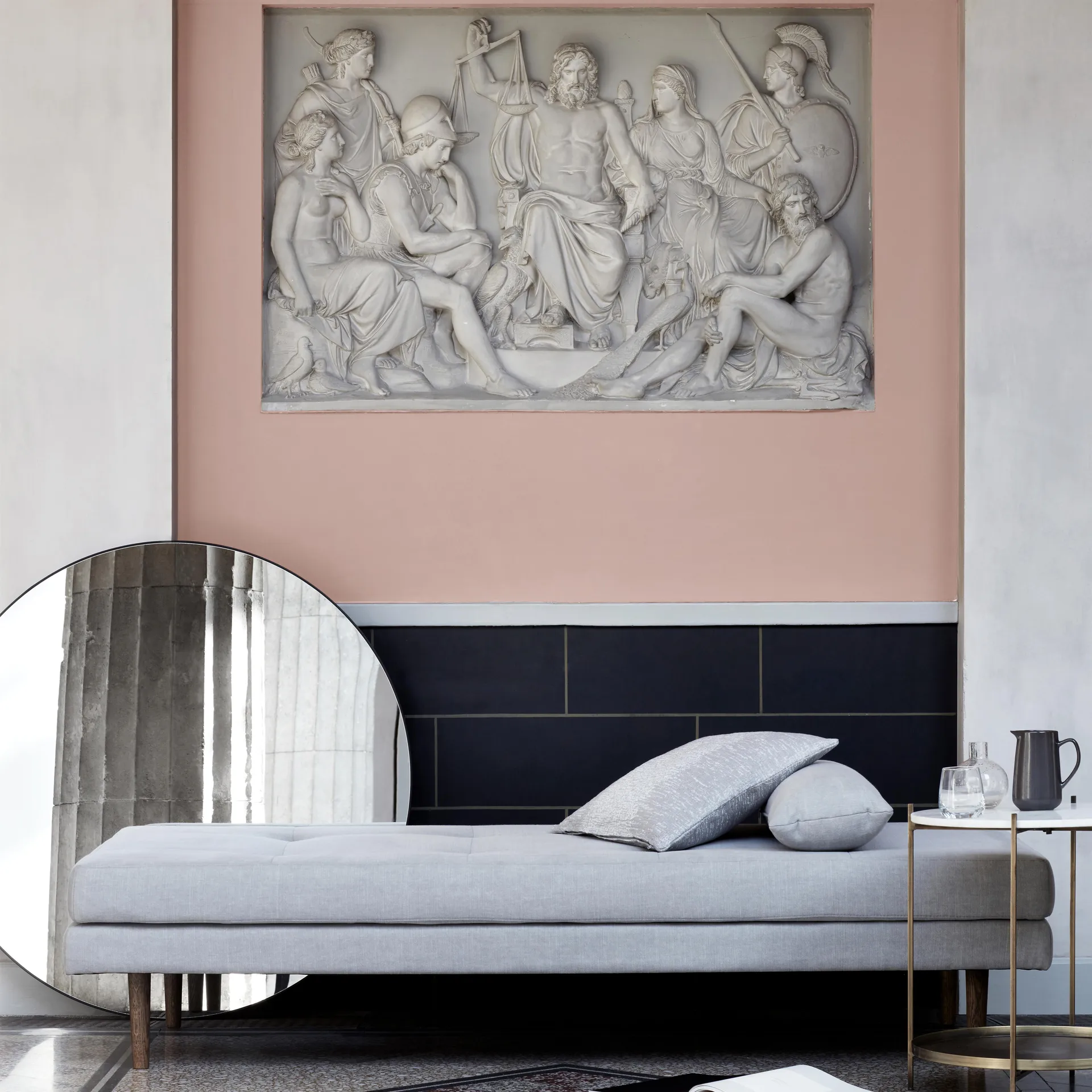 Complete peili, musta, Ø 110 cm Broste Copenhagen