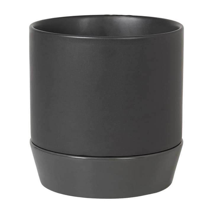 Denise ruukku aluslautasella Ø 18 cm, Charcoal grey Broste Copenhagen
