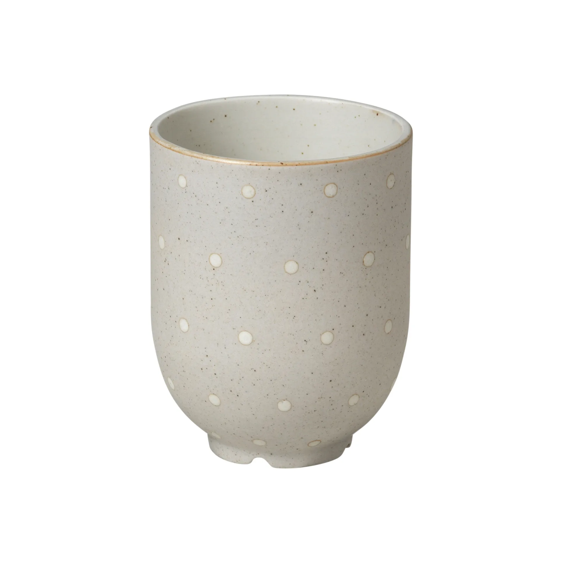 Eli muki 20 cl, Matte soft light grey dots Broste Copenhagen