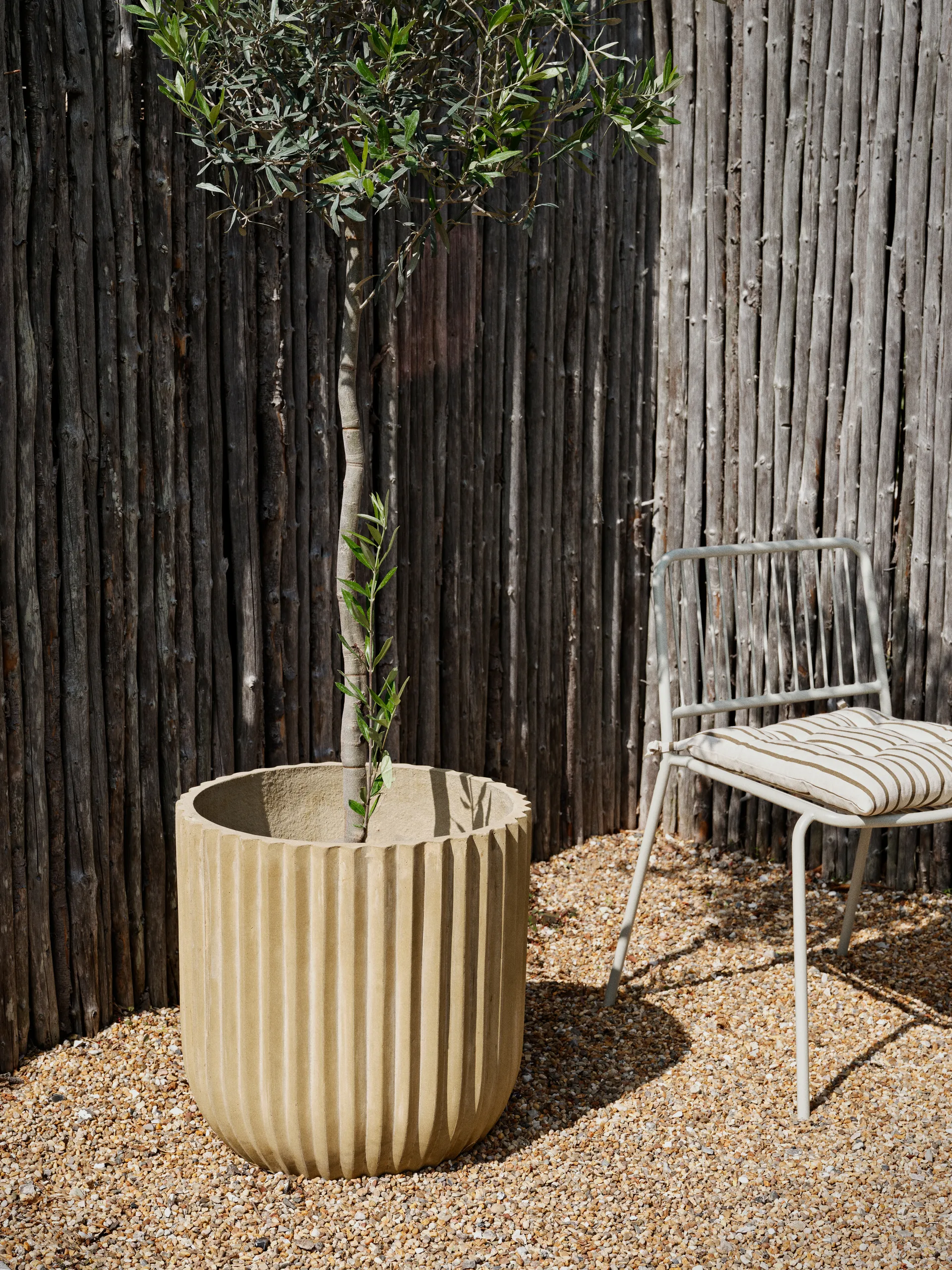 Fiber ruukku Ø50 cm, Antique beige Broste Copenhagen