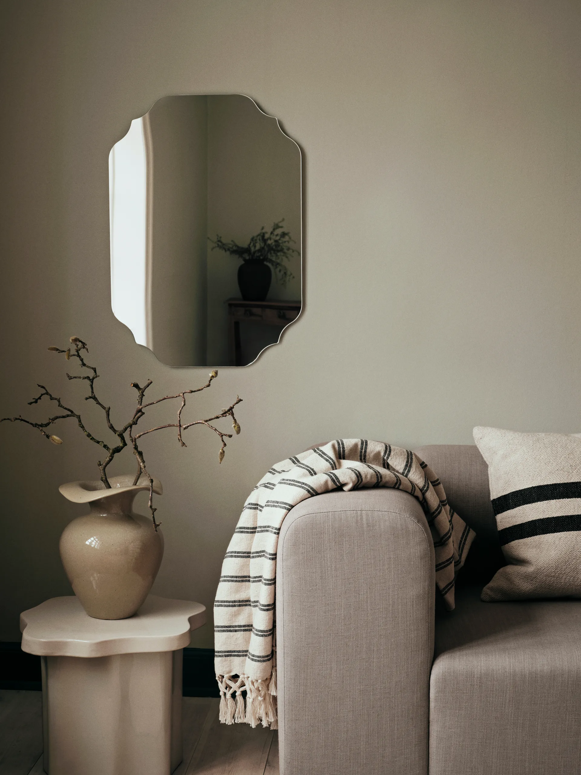 Florentina maljakko M 32 cm, Beige Broste Copenhagen