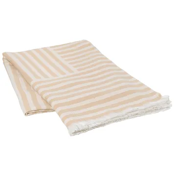 Frankie puuvillahuopa 130x180 cm - Taos taupe beige - Broste Copenhagen