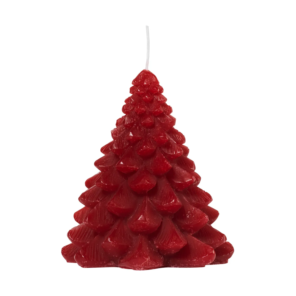 Broste Copenhagen Granny Christmas tree kynttilä Ø9x10 cm Burgundy