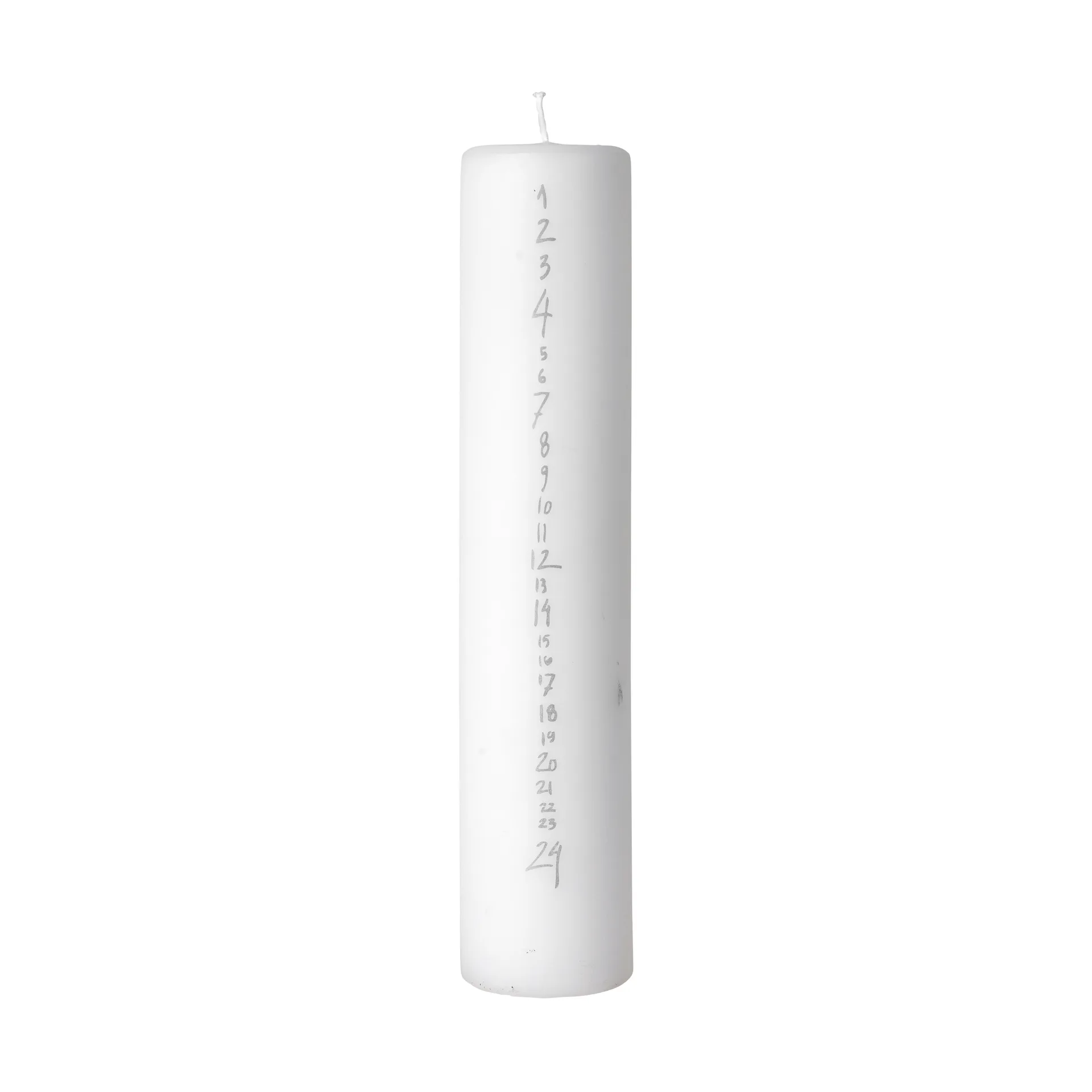 Handwritten kalenterikynttilä, White-Silver Broste Copenhagen