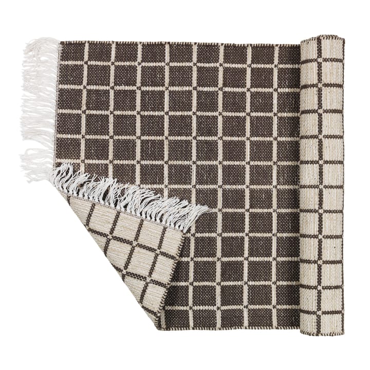 Henny puuvillamatto 140x200 cm, Light grey-aubergine Broste Copenhagen