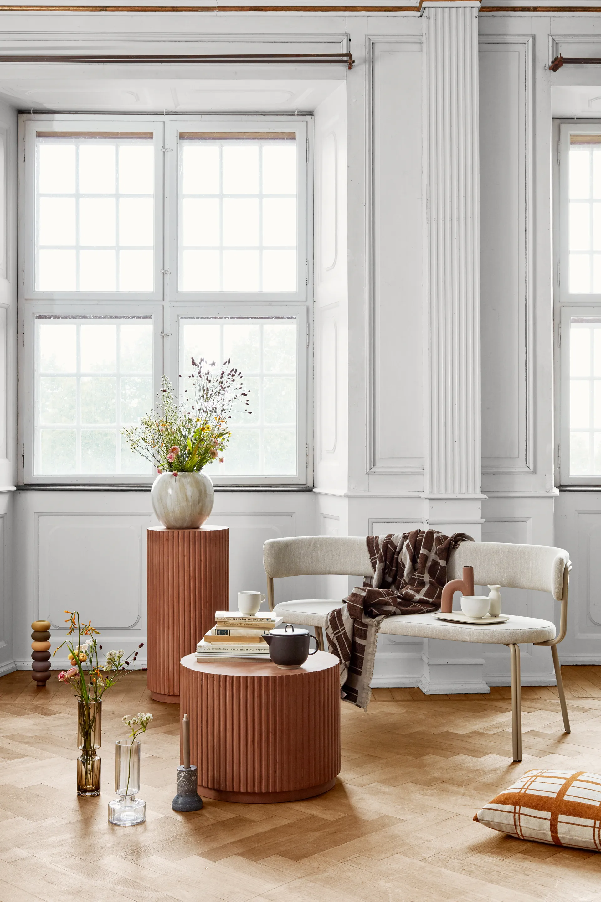 Hyacint lasimaljakko 31,7 cm, Indian tan Broste Copenhagen