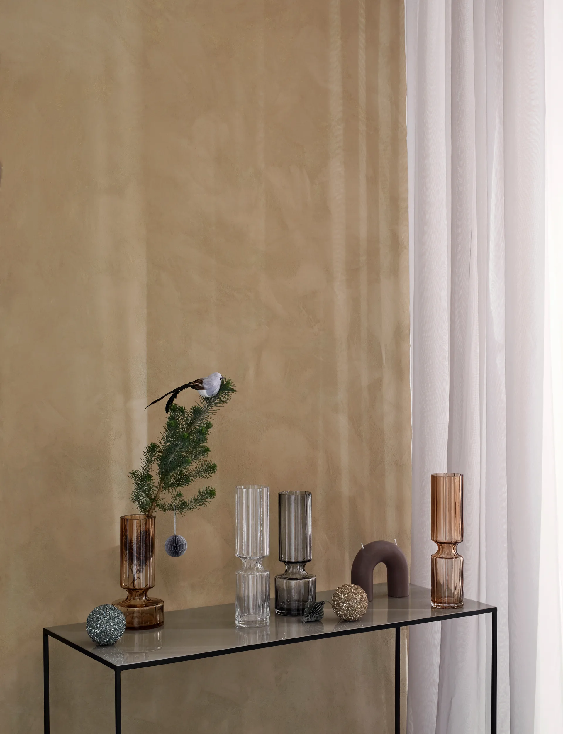 Hyacint lasimaljakko 31,7 cm, Indian tan Broste Copenhagen