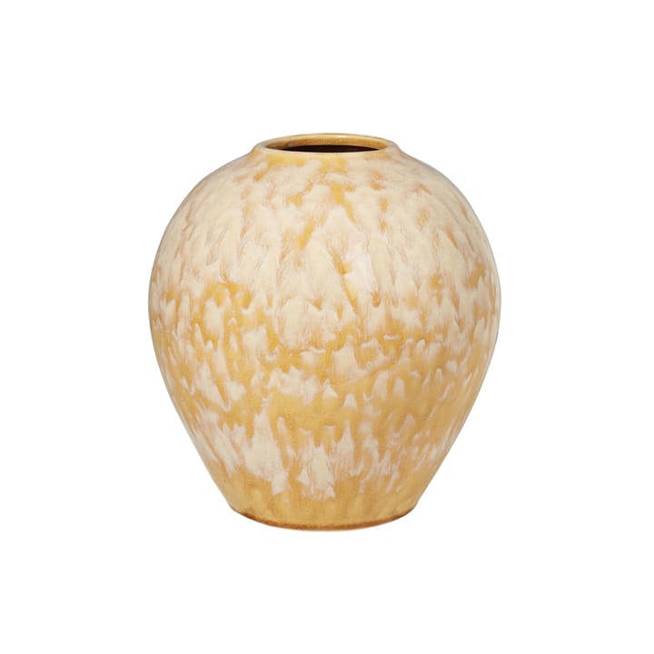 Ingrid keramiikkamaljakko 25,5 cm - Tawny olive yellow - Broste Copenhagen