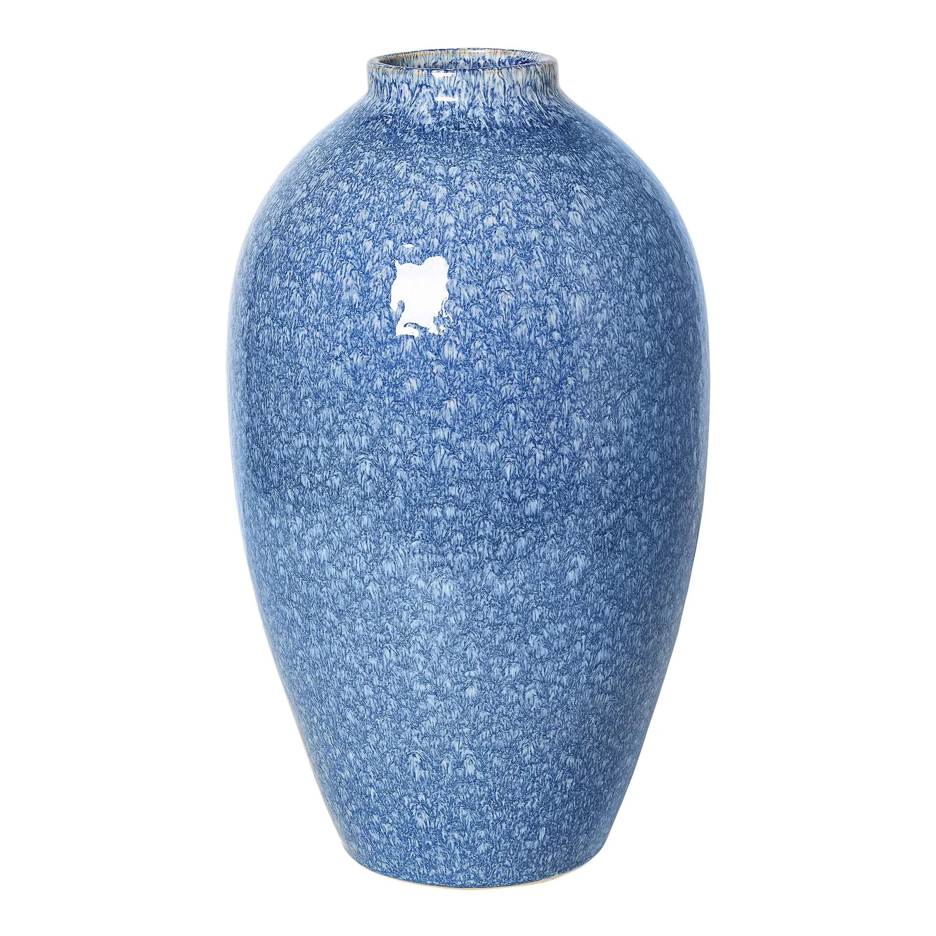 Ingrid keramiikkamaljakko 40 cm, Insignia blue-white Broste Copenhagen