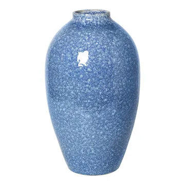 Ingrid keramiikkamaljakko 40 cm - Insignia blue-white - Broste Copenhagen