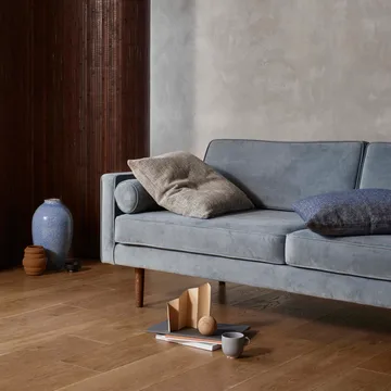 Ingrid keramiikkamaljakko 40 cm - Insignia blue-white - Broste Copenhagen