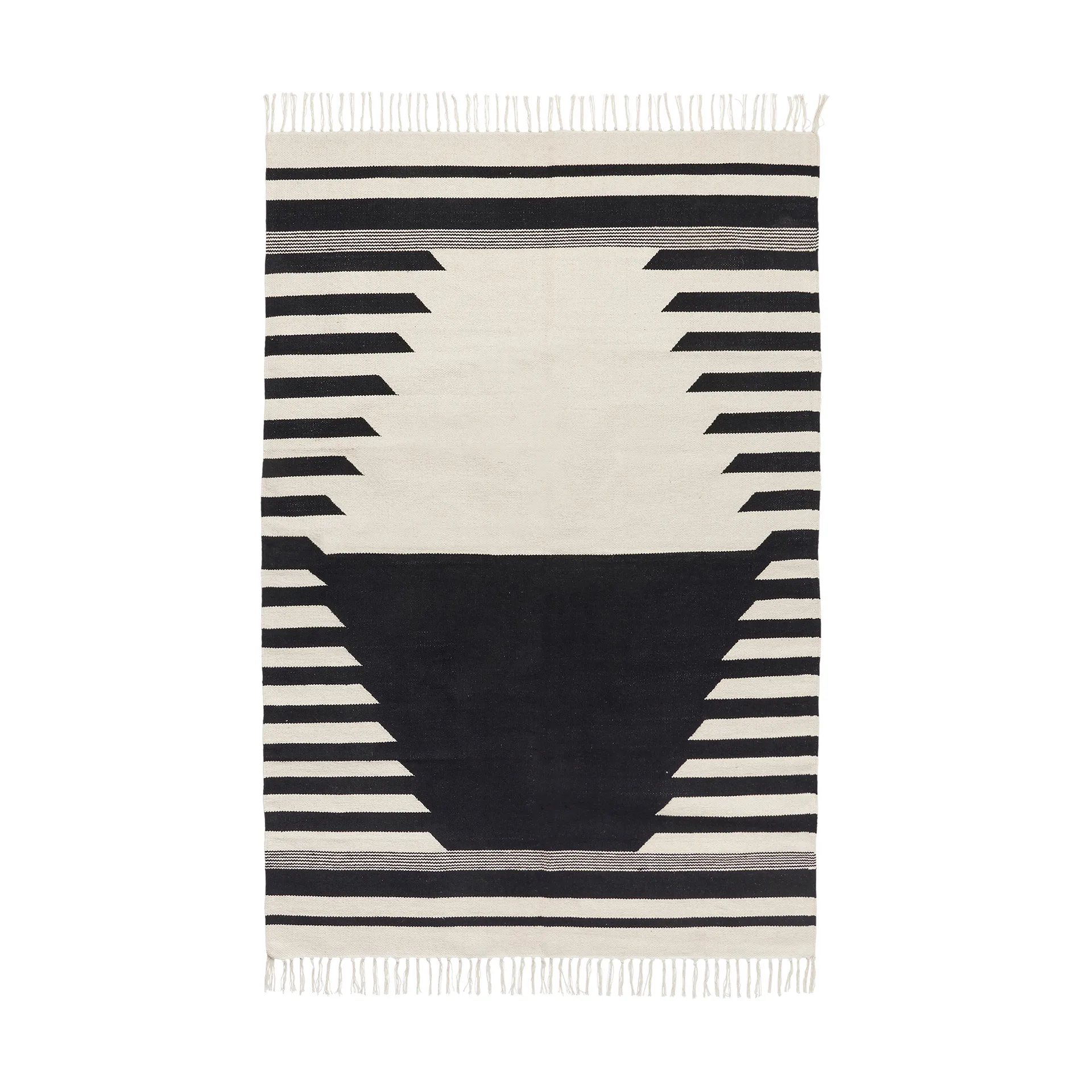 Iselin matto 140x200 cm, Black-off white Broste Copenhagen