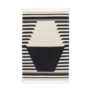 Iselin matto 140x200 cm - Black-off white - Broste Copenhagen