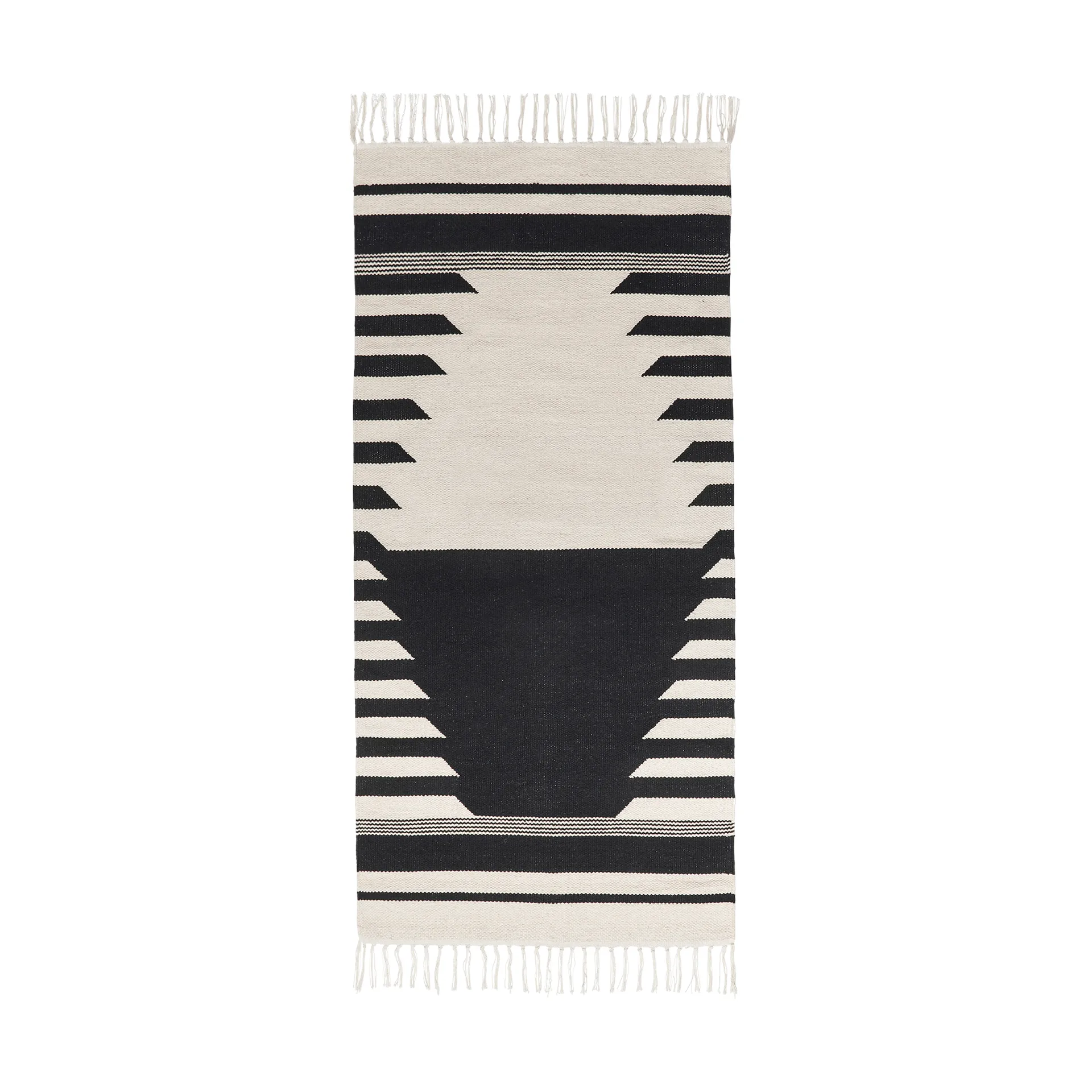 Iselin matto 70x140 cm, Black-off white Broste Copenhagen