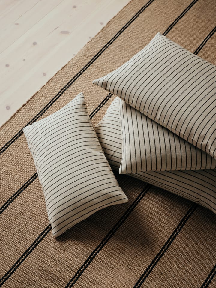 Karen-tyynynpäällinen, Vaaleabeige-musta, 60x60 cm Broste Copenhagen