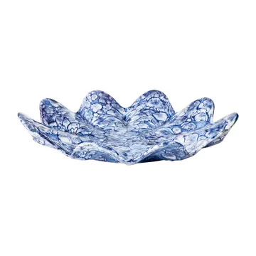 Lilja koristelautanen Ø 38 cm - Intense blue-white - Broste Copenhagen