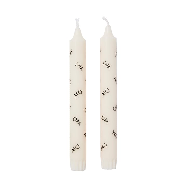 Mai kynttilä 2-pack - Valkoinen musta - Broste Copenhagen