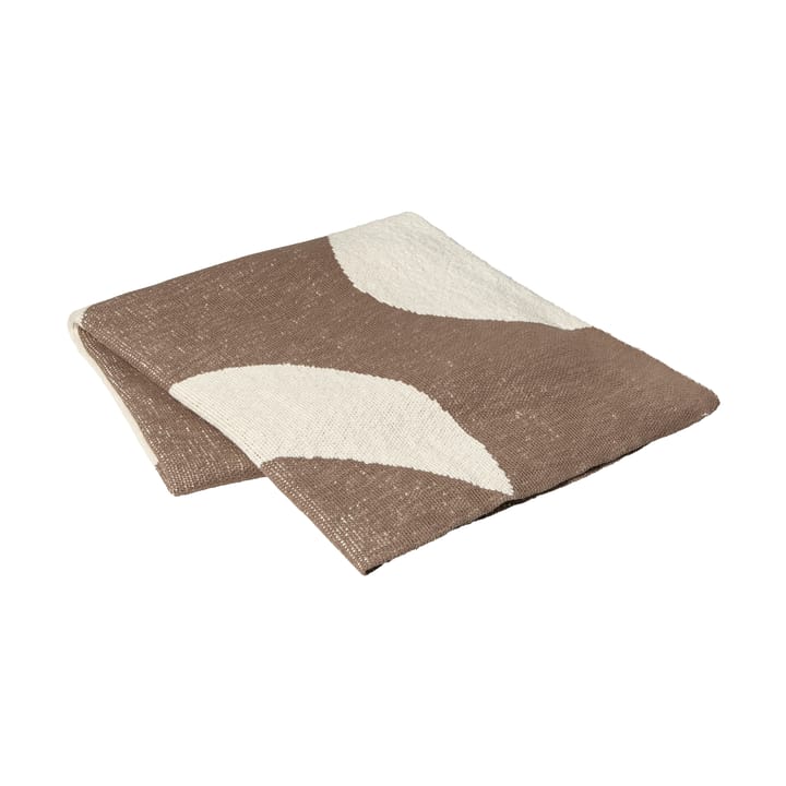 Maren huopa 130x180 cm - Kangaroo brown-off white - Broste Copenhagen