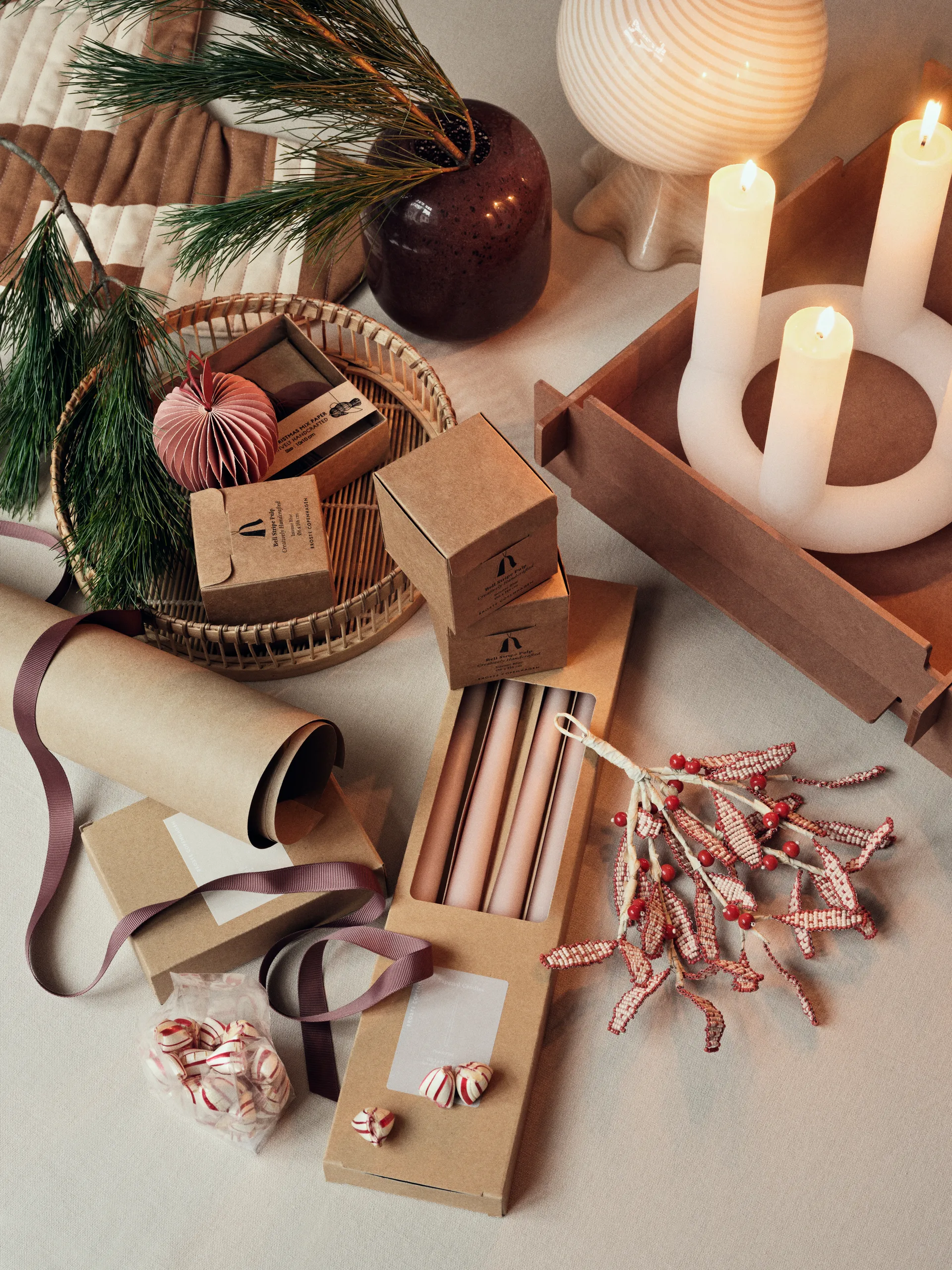 Mistletoe ripustettava koriste 17 x 18 cm, Pumpkin orange Broste Copenhagen