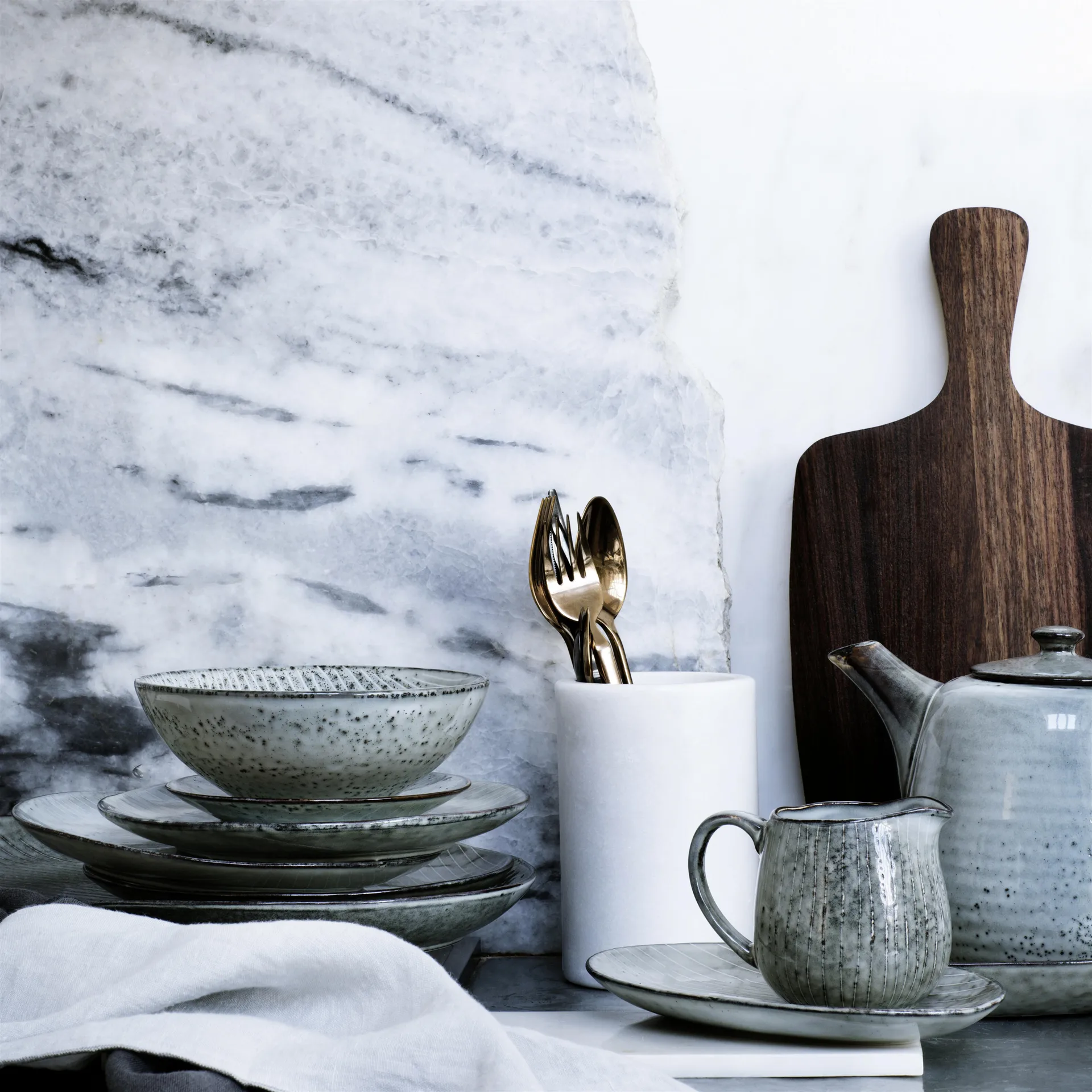 Nordic Sea ‑lautaspakkaus, 4 osaa Ø 15 cm Broste Copenhagen