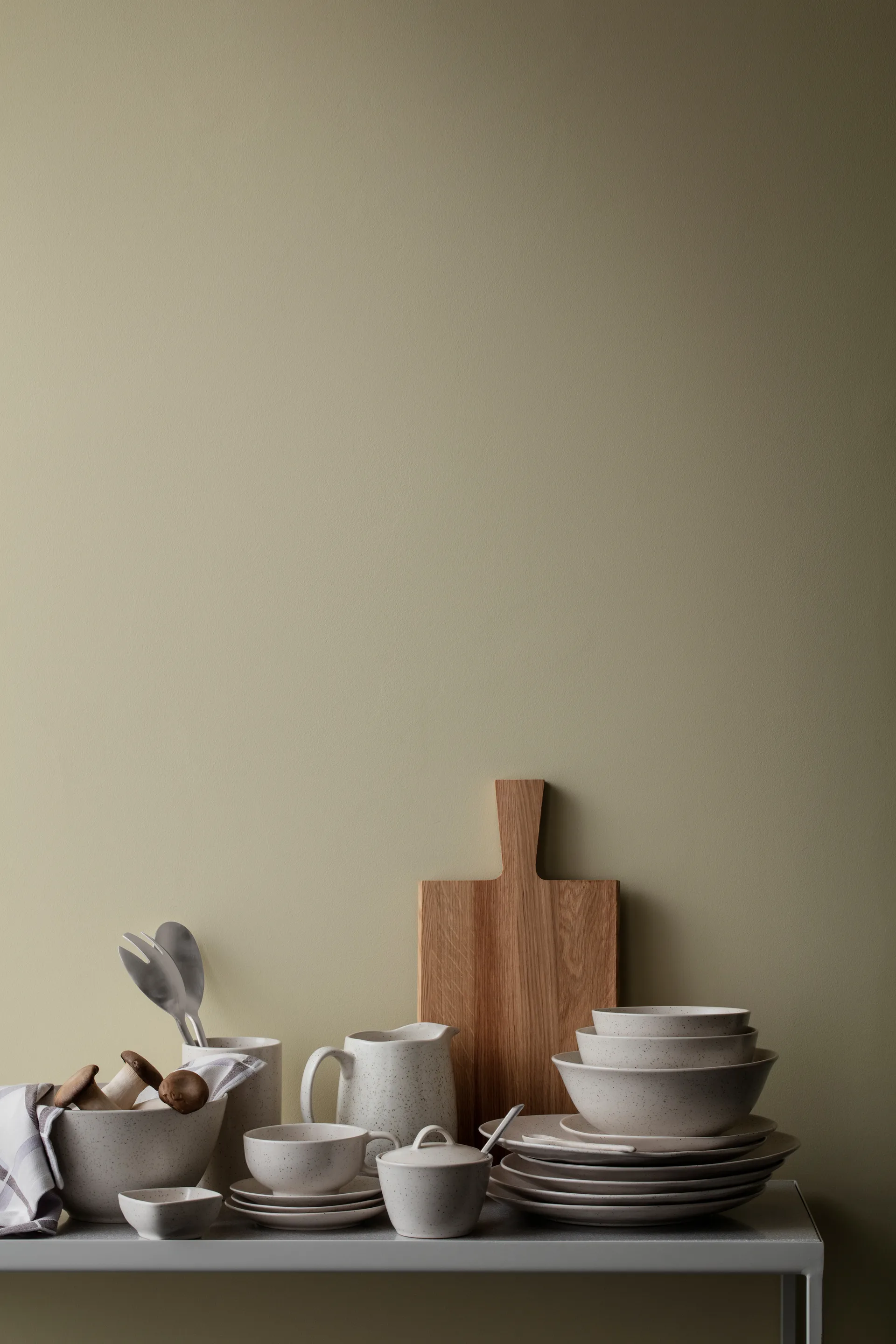 Nordic Vanilla lautasellinen kuppi 25 cl, Cream with grains Broste Copenhagen